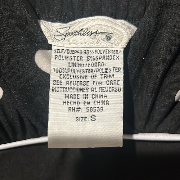 👑Black and white polka dot dress layered look lined skirt - Picture 10 of 13